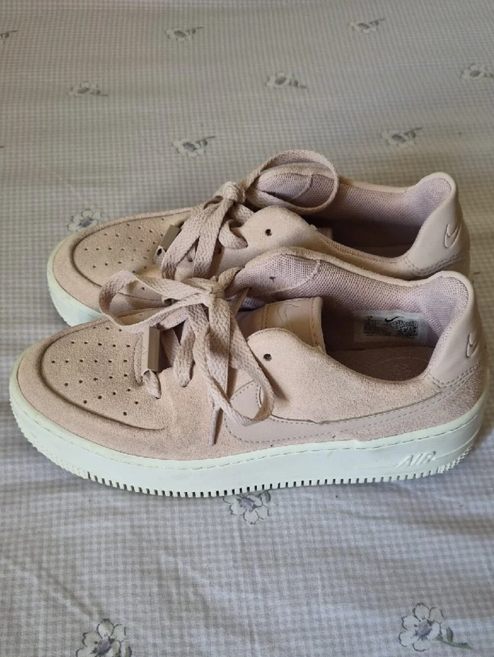 Nike AF-1 Pink Suede Low-Top Sneakers